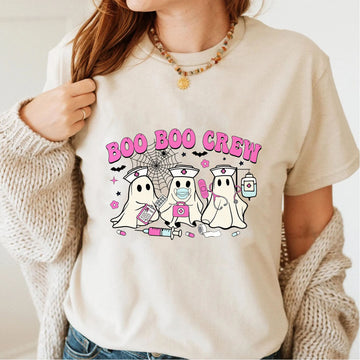 Nurse Gift - Boo Boo Crew Pink Ghosts