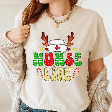 Nurse Gift - Nurse Life Reindeer Christmas