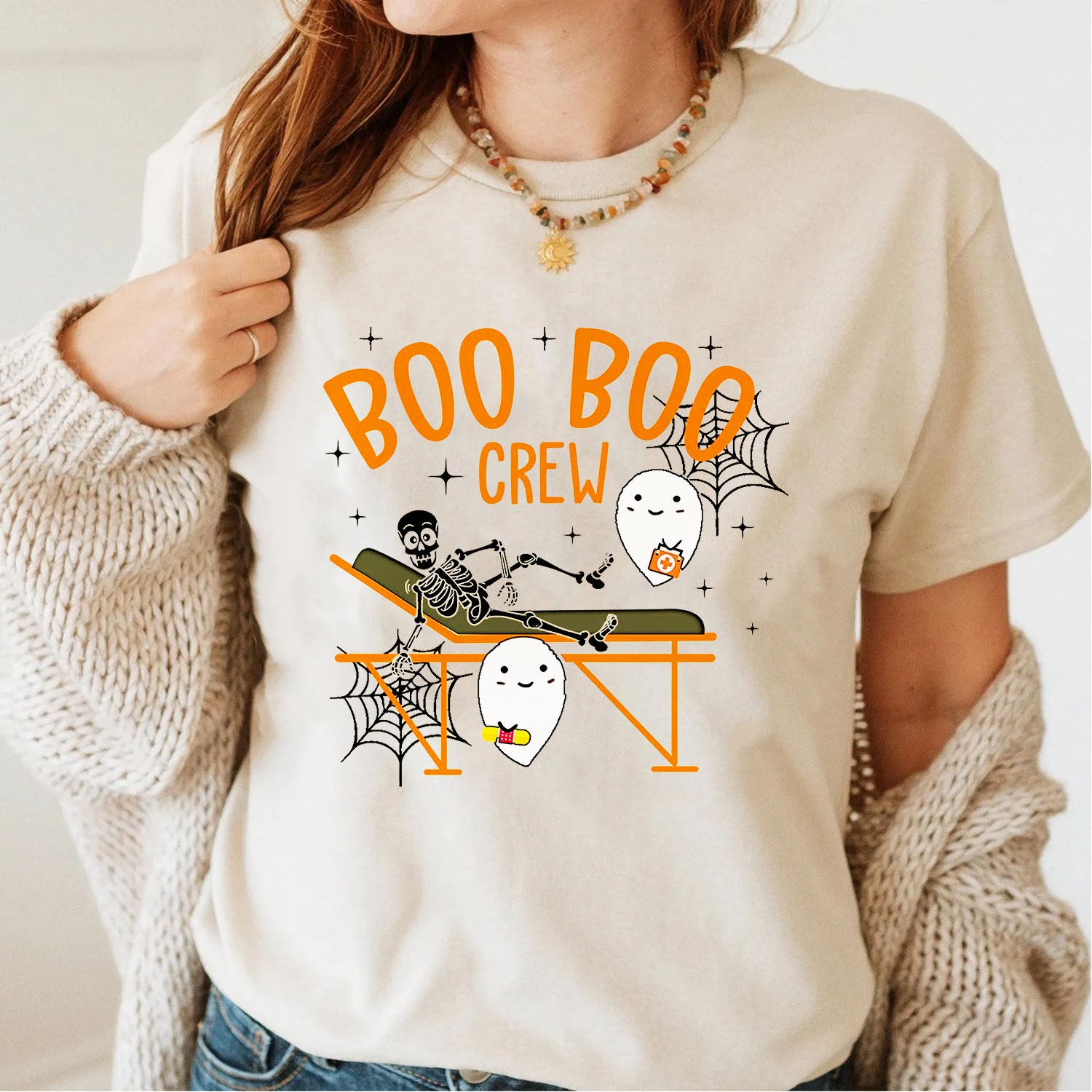 Nurse Gift - Boo Boo Crew Cute Skeleton Ghosts