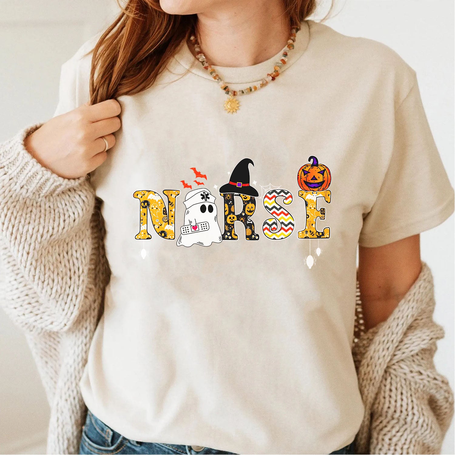 Nurse Gift - Halloween Pattern Cute Boo