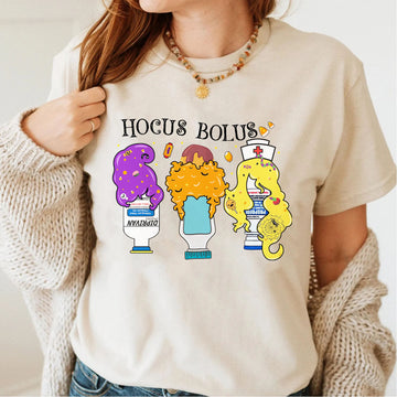 Nurse Gift - Hocus Bolus Halloween Shirt