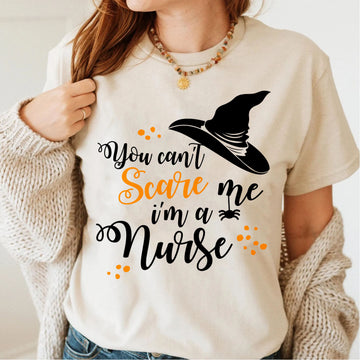 Nurse Gift - You Can't Scare Me I'm a Nurse Halloween Witch Hat