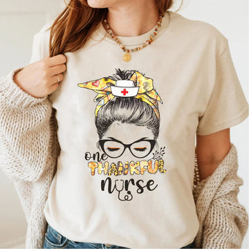 One Thankful Nurse Messy Bun